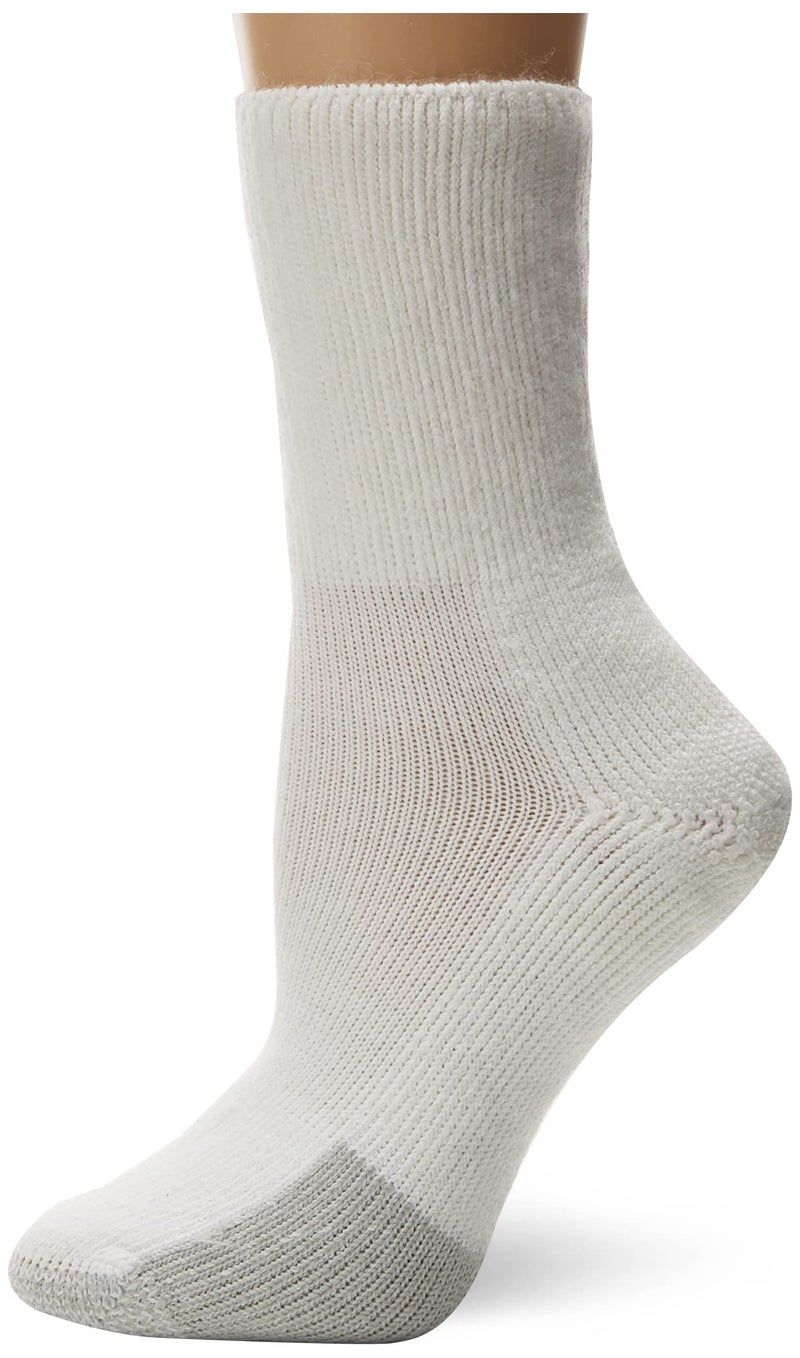 thorlos womens Tc Max Cushion Cuff tennis socks, White, Medium US - Image 1